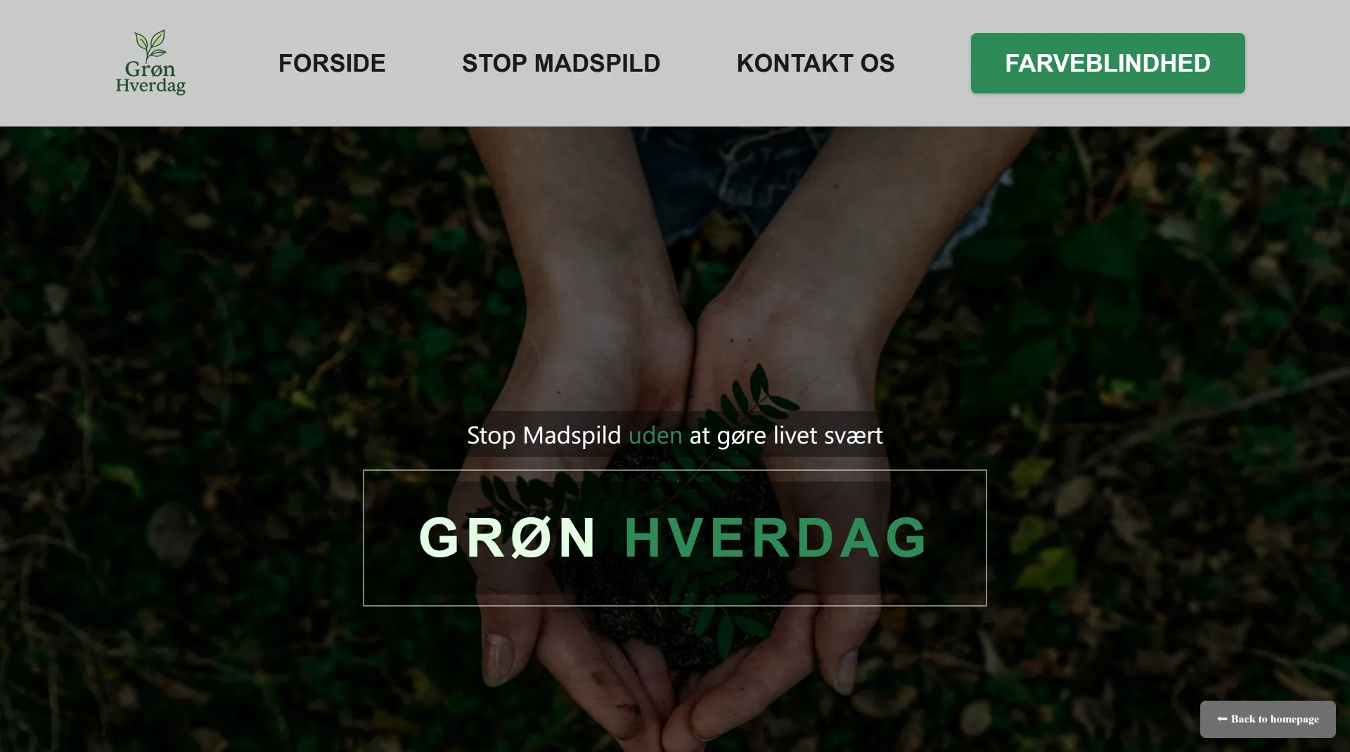 Grøn Hverdag accessible website project