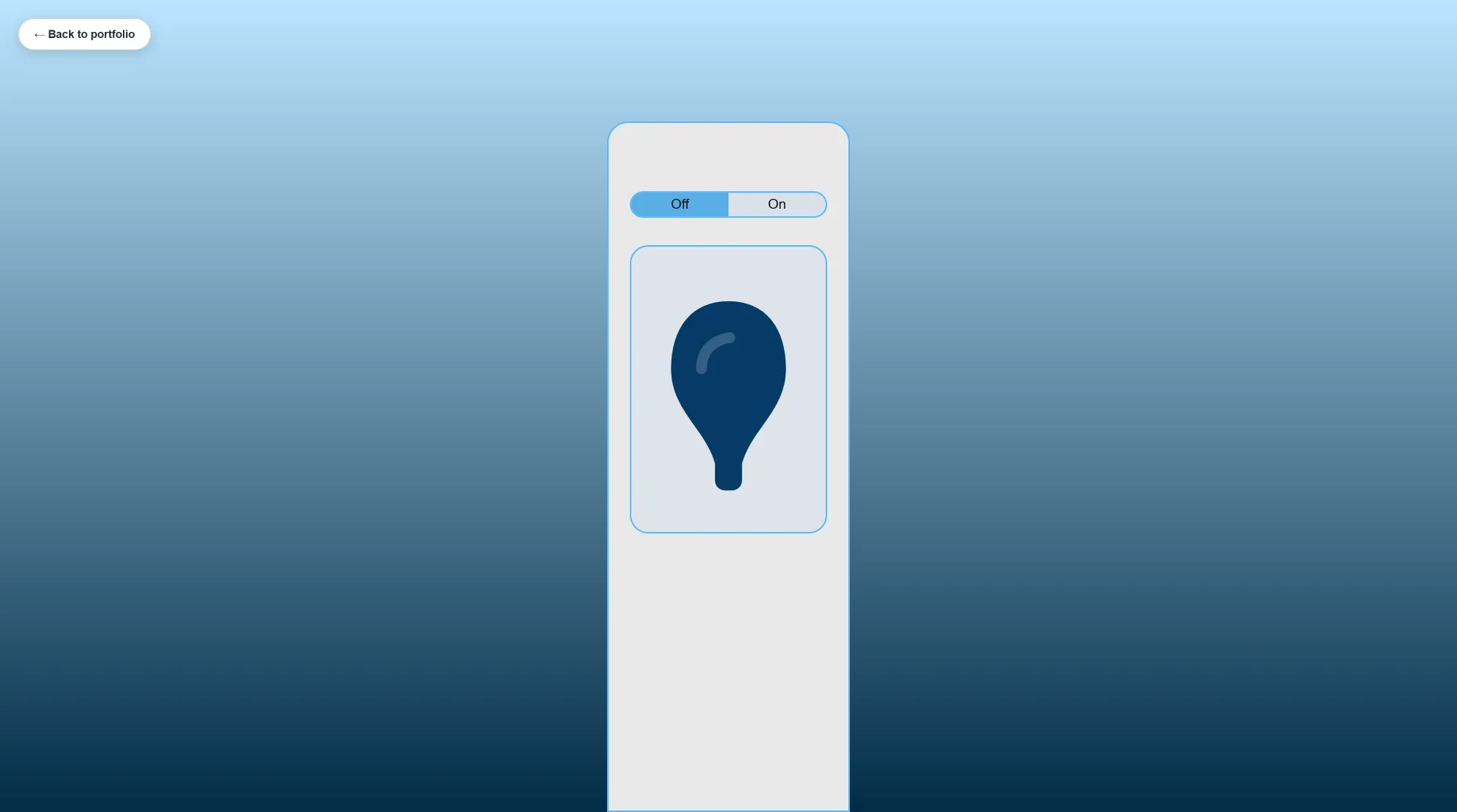 Light Bulb interactive JavaScript project